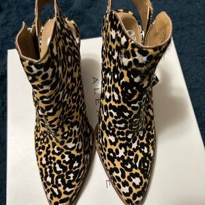Gianni Bini Animal Print Ankle Booties